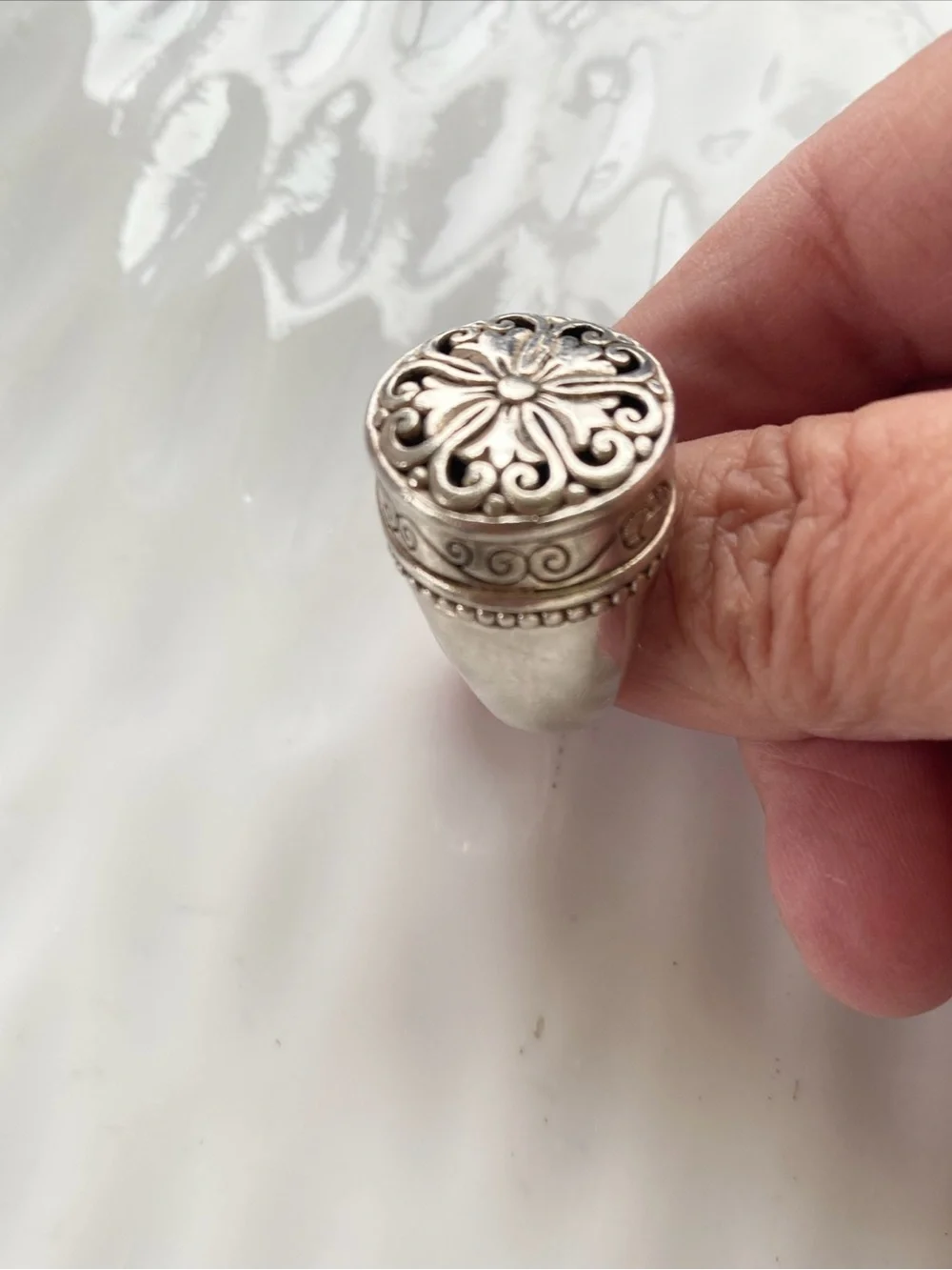 Brighton RARE STERLING SILVER Retired Statement Ring. Size 6 - Picture 4 of 10